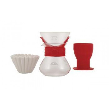 Kalita カリタ ドリッパー ウェーブスタイルアップ185 2～4人用　レッド・35247