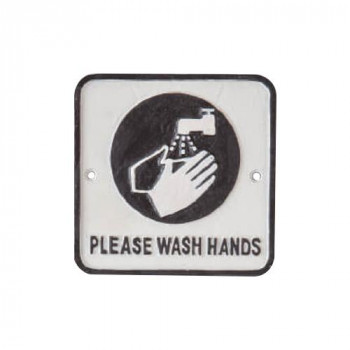 63419 アイアンプレート WASH HANDS