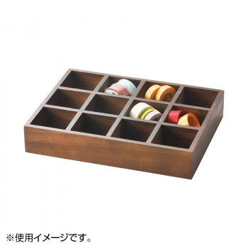 ウッド マルチケース ダークブラウン 16-96DBR