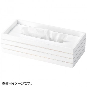 ウッド ティッシュケース アイボリー 16-29IV