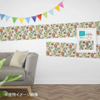 WallLip ポイントメイク用ウォールペーパー 約28cm×2.5m フラワーMX WL-280108