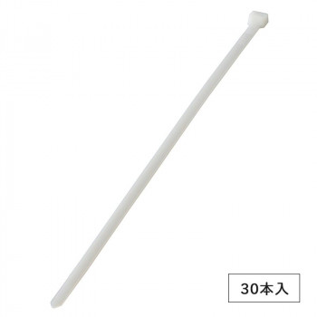 OHM ワイドタイ 屋内用 370mm 白 30本入 WLT-N370-W30P