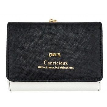 CAPRICIEUX カプリッシュ がま口ミニ財布 CAP80-2　黒×白