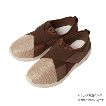 リハビリ支援シューズII ブラウン　091402・22cm