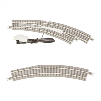 電動・手動カーブポイントレール R195-220 30度右分岐 R027