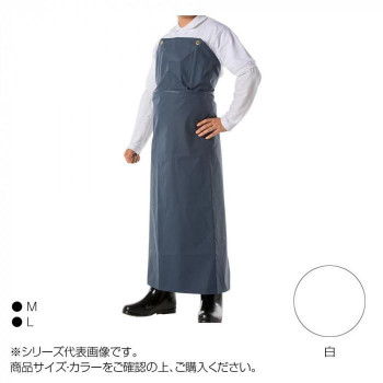 コヤナギ 防水 ワンタッチ前掛 白　L