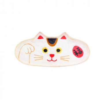 カピスめがねトレイ 招き猫　白・19520810238
