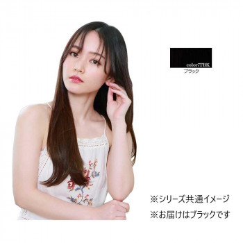プリシラ めちゃ楽エクステ ヴァージンストレート TX-25 耐熱　TBK・ブラック