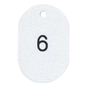 ORIONS　プラスチック番号札(大)　番号(1-50)　ホワイト　NO.16-1-W