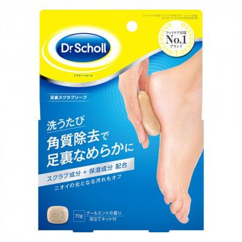 Dr.Scholl(ドクター・ショール) 足裏スクラブソープ(泡立てネット付き) 70g クールミントの香り