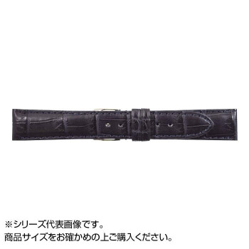 MIMOSA(ミモザ) 時計バンド クロコマット 18mm ネイビー (美錠:銀) WRM-N18