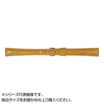 MIMOSA(ミモザ) 時計バンド RA型押ワニ 11mm ゴールド (美錠:銀) CRA-K11