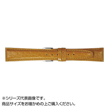 MIMOSA(ミモザ) 時計バンド RA型押ワニ 19mm ゴールド (美錠:銀) CRA-K19