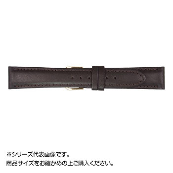 MIMOSA(ミモザ) 時計バンド EMカーフ 19mm ダークブラウン (美錠:銀) CEM-B19
