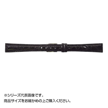 MIMOSA(ミモザ) 時計バンド DM腹ワニ 11mm ブラック (美錠:銀) WDM-A11