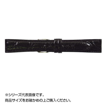 MIMOSA(ミモザ) 時計バンド DM腹ワニ 16mm ブラック (美錠:銀) WDM-A16