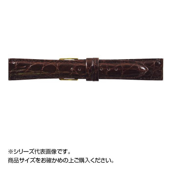 MIMOSA(ミモザ) 時計バンド DM腹ワニ 19mm ダークブラウン (美錠:金) WDM-B19