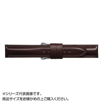 MIMOSA(ミモザ) 時計バンド ATカーフ 20mm ダークブラウン (美錠:銀) CAT-B20