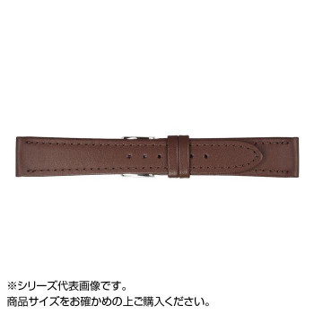 MIMOSA(ミモザ) 時計バンド Eカーフ 19mm ダークブラウン (美錠:銀) CE-B19