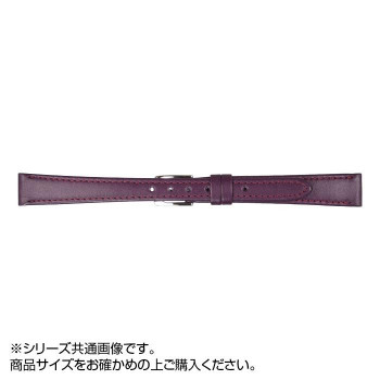MIMOSA(ミモザ) 時計バンド Eカーフ 10mm ワイン (美錠:銀) CE-W10