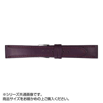 MIMOSA(ミモザ) 時計バンド Eカーフ 19mm ワイン (美錠:銀) CE-W19