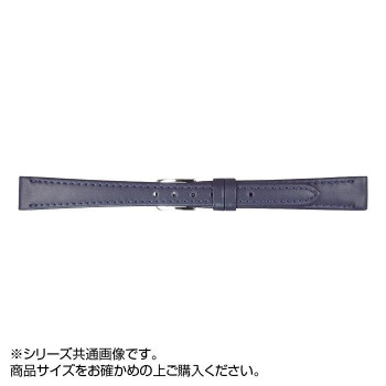 MIMOSA(ミモザ) 時計バンド Eカーフ 13mm ネイビー (美錠:銀) CE-N13
