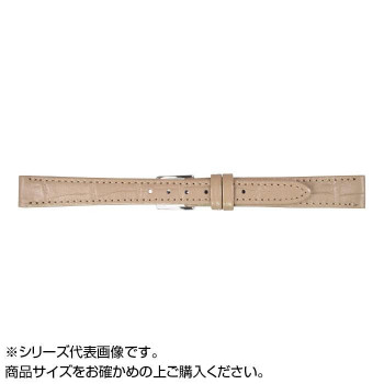 MIMOSA(ミモザ) 時計バンド P型押ワニ 14mm モカ (美錠:銀) CP-M14