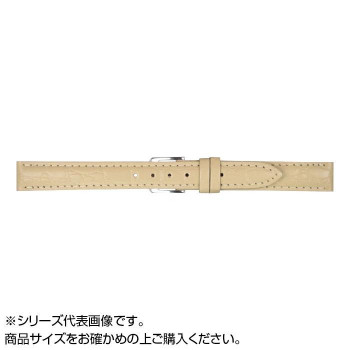 MIMOSA(ミモザ) 時計バンド PRA型押ワニ 12mm ベージュ (美錠:銀) CPR-BJ12