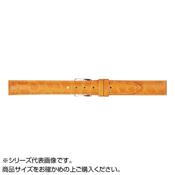 MIMOSA(ミモザ) 時計バンド PRA型押ワニ 14mm オレンジ (美錠:銀) CPR-OR14