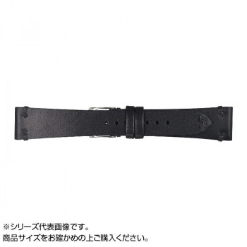 Emitta(エミッタ) 時計バンド ブッテーロ 18mm ブラック (美錠:銀) EB-A18