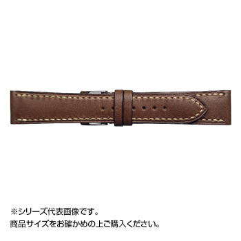 Emitta(エミッタ) 時計バンド ブッテーロ手縫い 18mm ブラウン (美錠:銀) EBH-B18