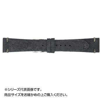Emitta(エミッタ) 時計バンド ゴージュ 19mm ブラック (美錠:銀) EG-A19