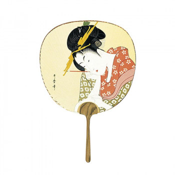 日本製(MADE IN JAPAN)  大型うちわ 歌麿 (筆) 1332