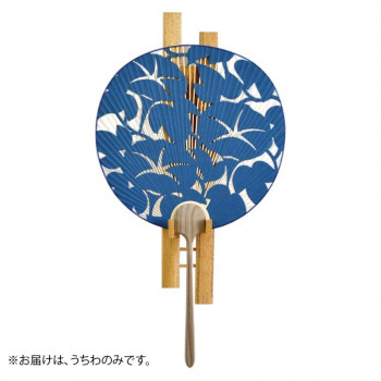 日本製(MADE IN JAPAN)  うちわ 七夕(青) 両面透かし 2003