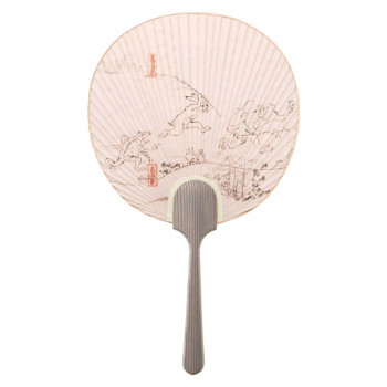 日本製(MADE IN JAPAN)  うちわ 鳥獣戯画(小) 2341