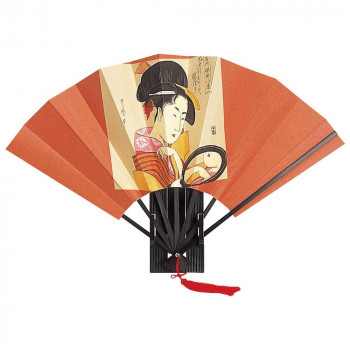 日本製(MADE IN JAPAN)  飾り扇 鏡美人 5508