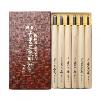 よしはる三友彫刻刀　紙箱入　6本組 Y-6