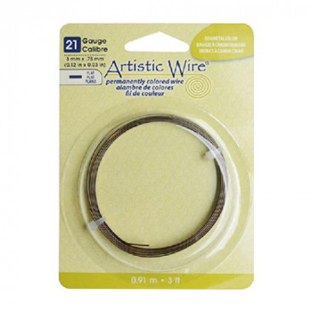 Artistic Wire(アーティスティックワイヤー) フラットワイヤー アンティークブラス (3.0mm×0.75mm)×91cm 21