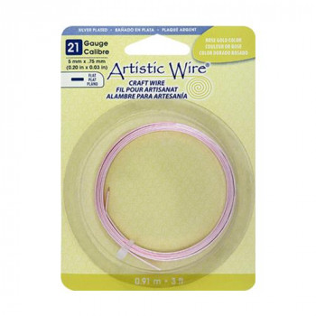 Artistic Wire(アーティスティックワイヤー) フラットワイヤー ローズゴールド (5mm×0.75mm)×91cm 21