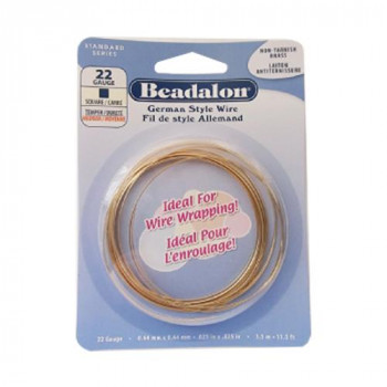 Beadalon(ビーダロン) スクエアワイヤー ノンターニッシュブラス 0.64mm×3.5m 22