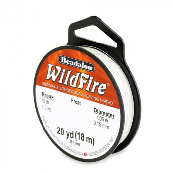 Beadalon(ビーダロン) WildFire (ワイルドファイヤー) ビーズステッチ専用糸 ホワイト 0.15mm