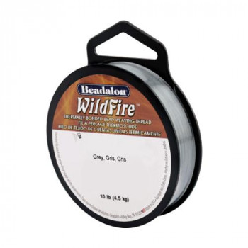 Beadalon(ビーダロン) WildFire (ワイルドファイヤー) ビーズステッチ専用糸 グレー 0.20mm