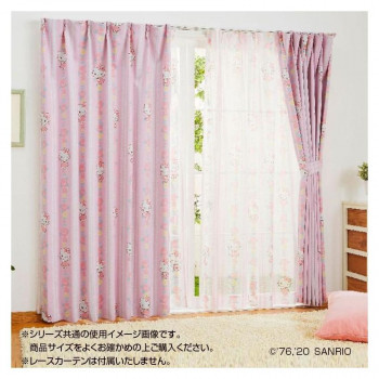 サンリオ キティ ドレープカーテン2枚セット 100×200cm SB-521-S