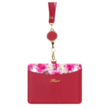 Fleur IDカードホルダー IDC-FLE03 レッド