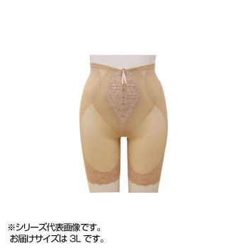 TAMURA Yauco シルキーボディシェイプ ロングガードル YTJ04 フラックスベージュ 3L