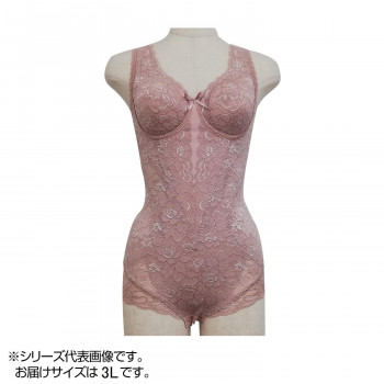 TAMURA Yauco 総レース多機能ボディスーツ TYN90 アッシュローズ 3L-TYN90-111-3L