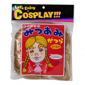 お笑いかつら みつあみかつら ゴールド 5335