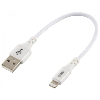 OHM AudioComm ライトニングケーブル USB TypeA 15cm SIP-L015AH-W
