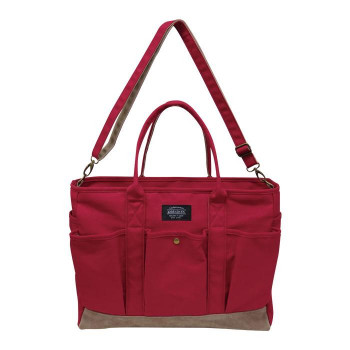 キャンバス2WAYトートショルダー Lサイズ YA17-0298 レッド