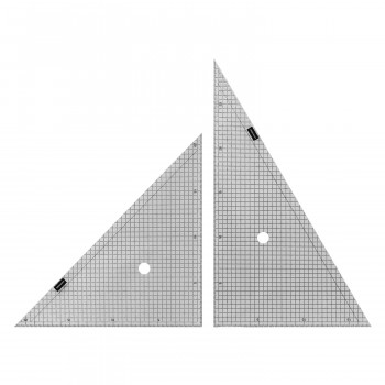 方眼三角定規　30cm×2mm　1-809-5001